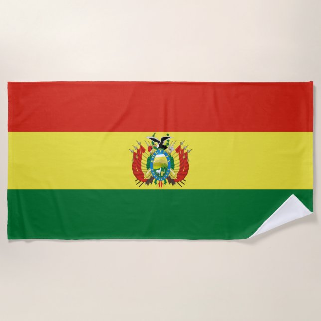 Toalla De Playa Bandera de Bolivia (Anverso)