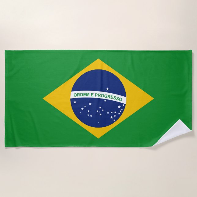 Toalla De Playa Bandera de Brasil Bandeira do Brasil (Anverso)