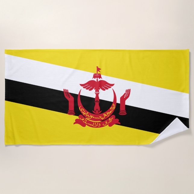 Toalla De Playa Bandera de Brunei (Anverso)