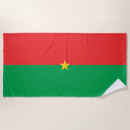 Toalla De Playa Bandera de Burkina Faso