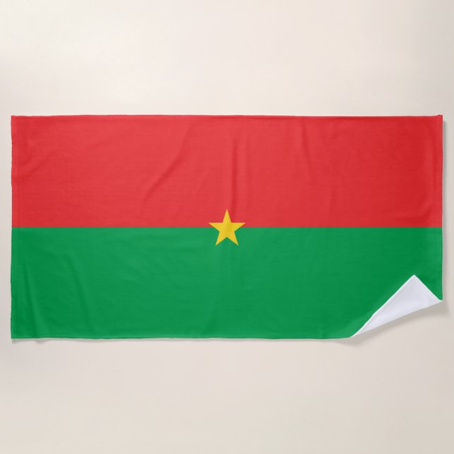 Toalla De Playa Bandera de Burkina Faso (Anverso)