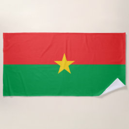 Toalla De Playa Bandera de Burkina Faso