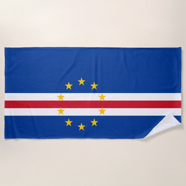 Toalla De Playa Bandera de Cabo Verde (Anverso)