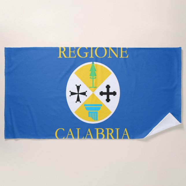 Toalla De Playa Bandera de Calabria (Anverso)
