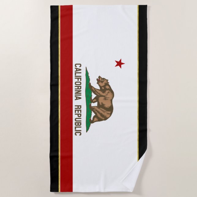 Toalla De Playa Bandera de California (Anverso)