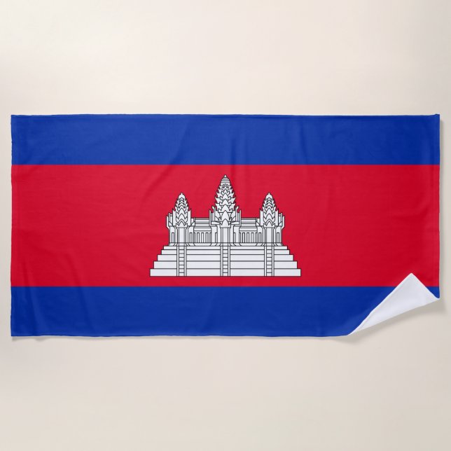 Toalla De Playa Bandera de Camboya (Anverso)