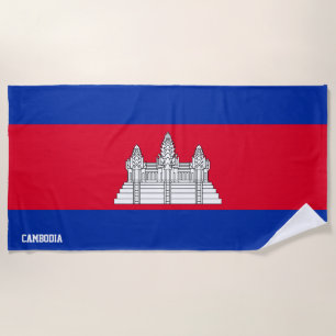 Toalla De Playa Bandera de Camboya espléndida patriótica