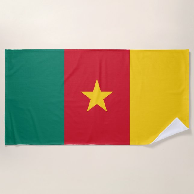 Toalla De Playa Bandera de Camerún (Anverso)