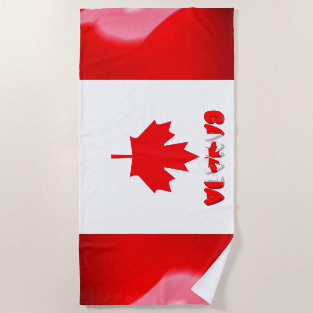 Toalla De Playa Bandera de Canadá (Anverso)