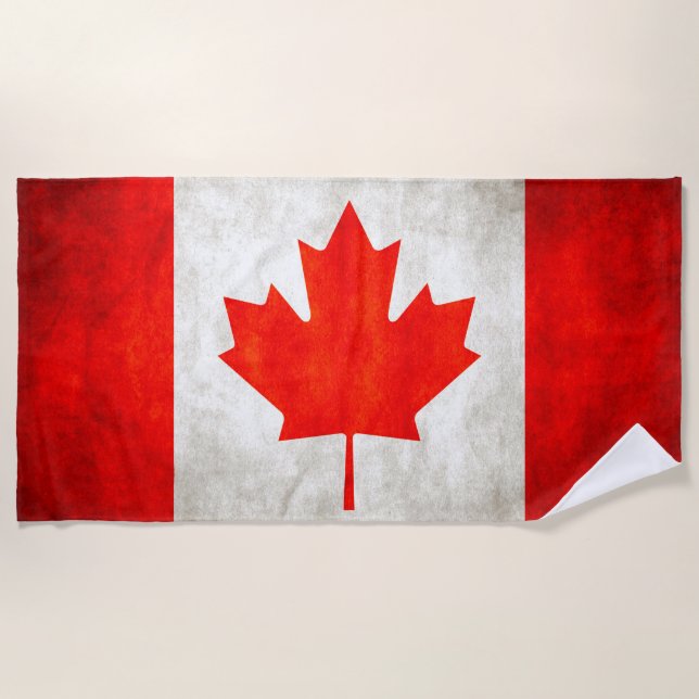 Toalla De Playa Bandera de Canadá (Anverso)