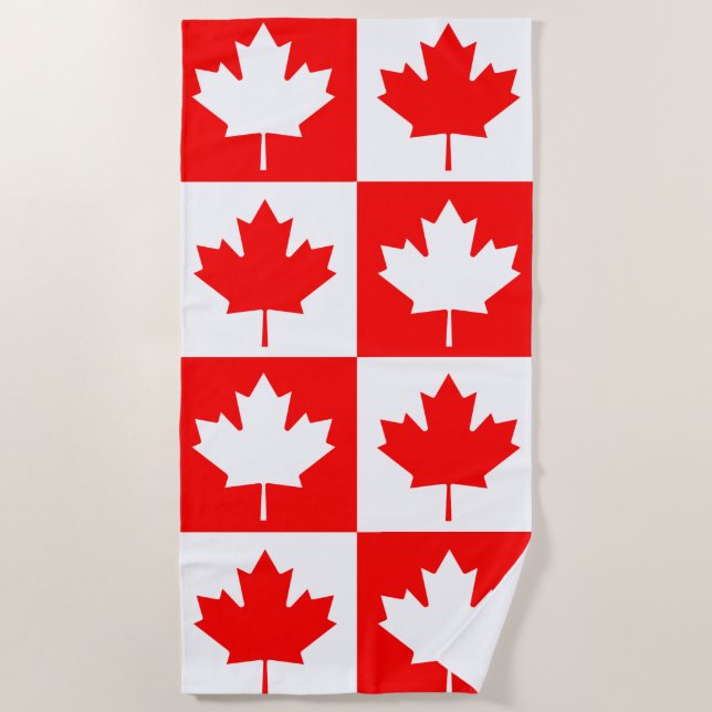 Toalla De Playa Bandera de Canadá (Anverso)