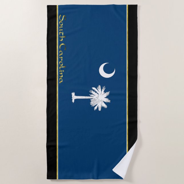 Toalla De Playa Bandera de Carolina del Sur (Anverso)