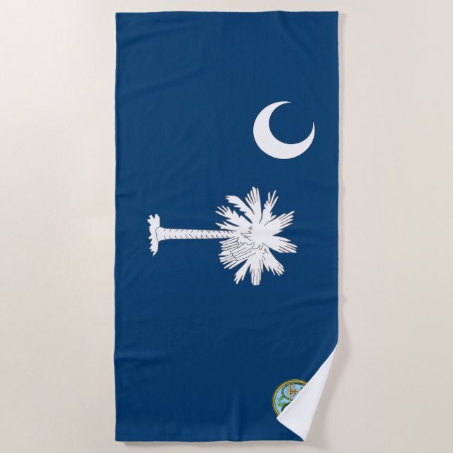 Toalla De Playa Bandera de Carolina del Sur (Anverso)