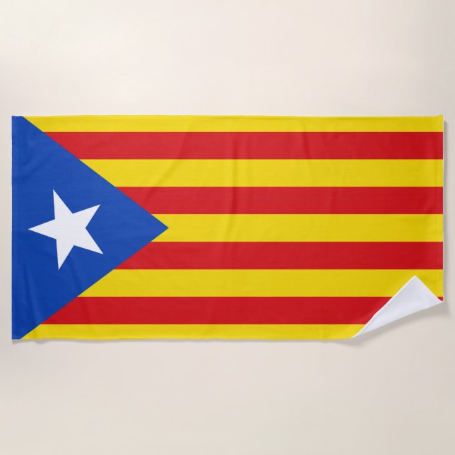 Toalla De Playa Bandera de Cataluña (Anverso)