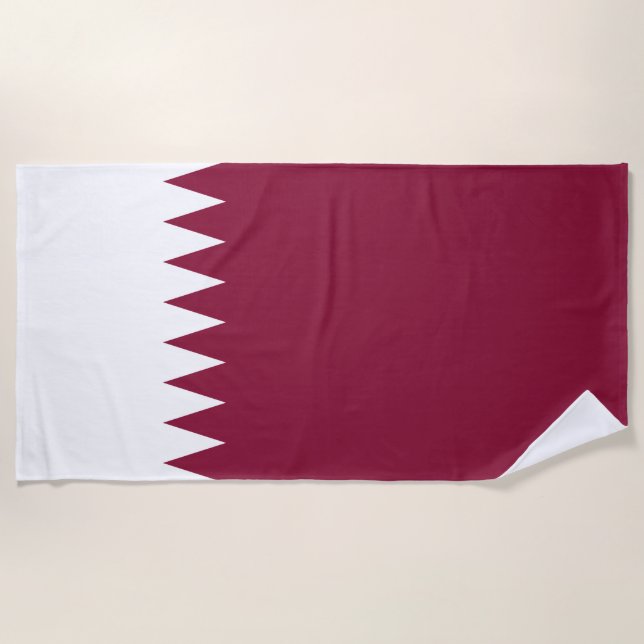 Toalla De Playa Bandera de Catar (Anverso)
