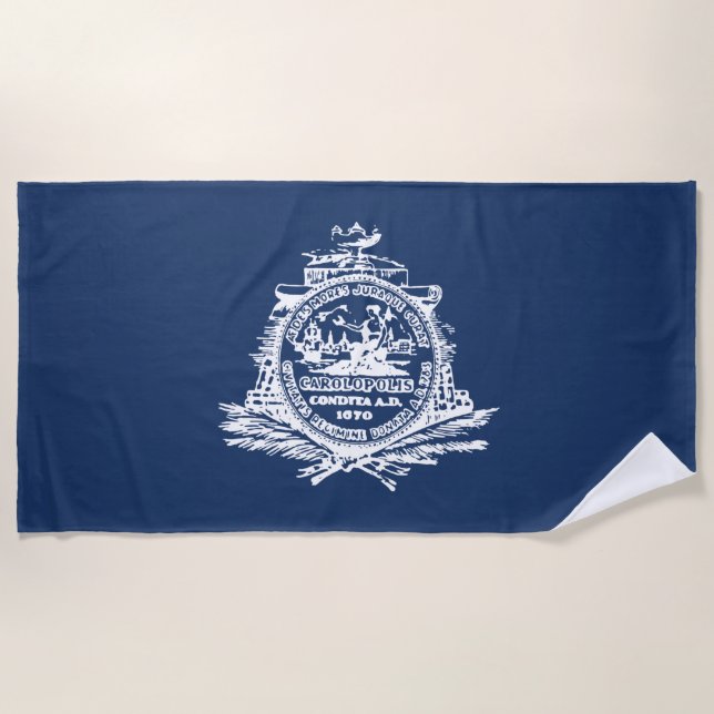 Toalla De Playa Bandera de Charleston (Carolina del Sur) (Anverso)