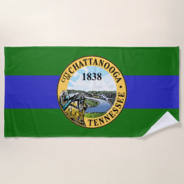 Toalla De Playa Bandera de Chattanooga (Tennessee)