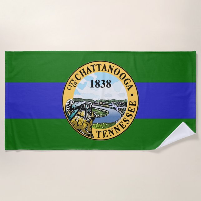 Toalla De Playa Bandera de Chattanooga (Tennessee) (Anverso)