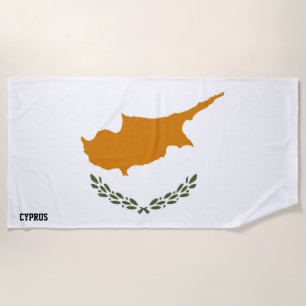 Toalla De Playa Bandera de Chipre espléndida patriótica