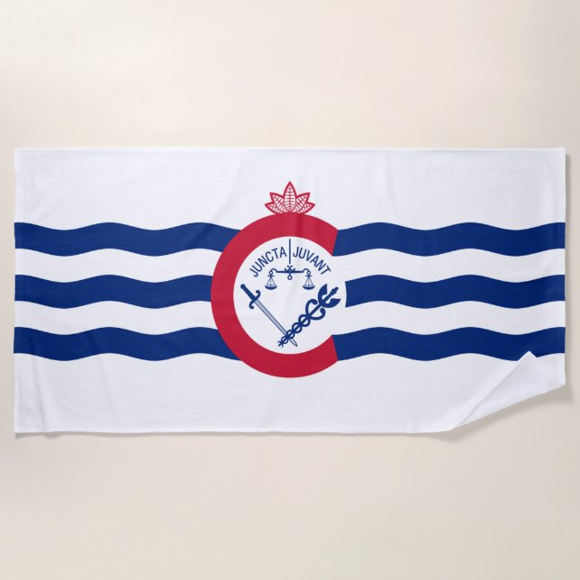 Toalla De Playa Bandera de Cincinnati (Ohio) (Anverso)