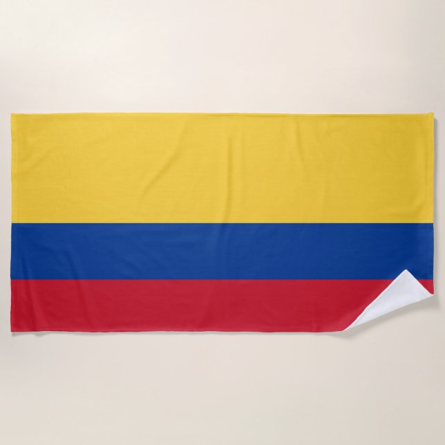 Toalla De Playa Bandera de Colombia (Anverso)