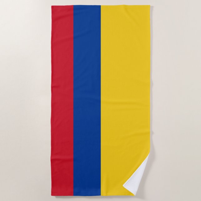 Toalla De Playa Bandera de Colombia - Bandera De Colombia (Anverso)