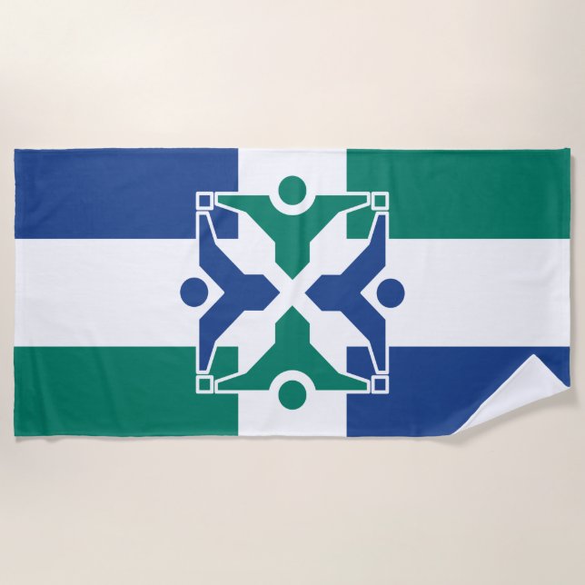 Toalla De Playa Bandera de Columbia (Missouri) (Anverso)