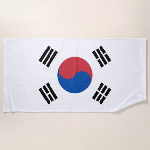 Toalla De Playa Bandera de Corea del Sur