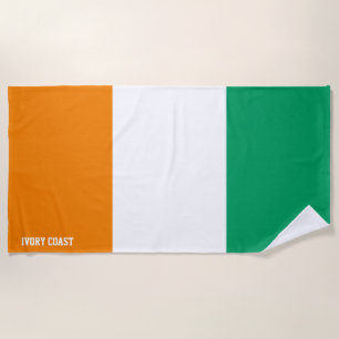 Toalla De Playa Bandera de Costa de Marfil espléndido patriótico