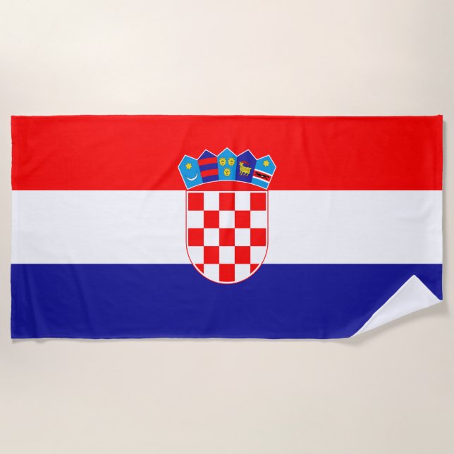 Toalla De Playa Bandera de Croacia (Anverso)