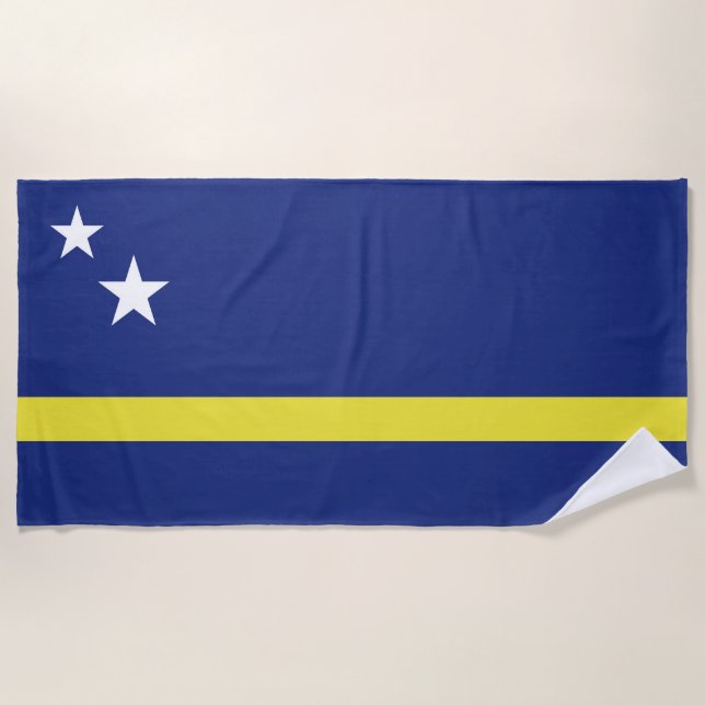 Toalla De Playa Bandera de Curazao (Anverso)