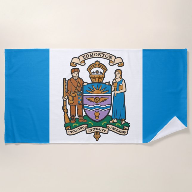 Toalla De Playa Bandera de Edmonton (Alberta, Canadá) (Anverso)