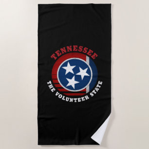 TOALLA DE PLAYA BANDERA DE ESTADO VOLUNTARIO DE TENNESSEE