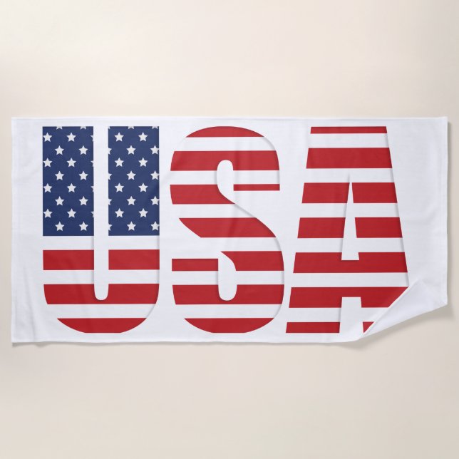 Toalla de playa - Bandera de Estados Unidos (Anverso)