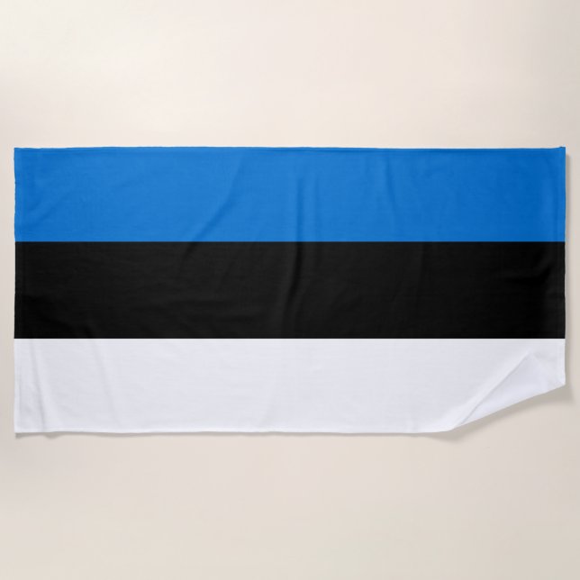 Toalla De Playa Bandera de Estonia (Anverso)