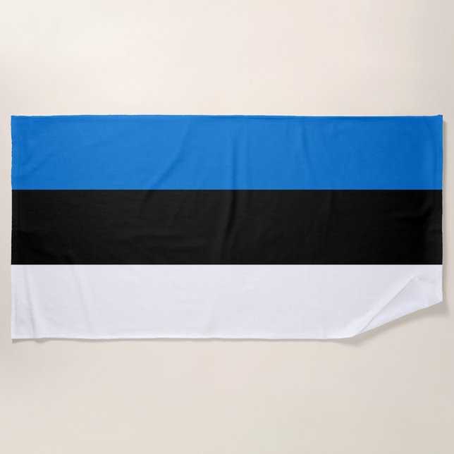 Toalla De Playa Bandera de Estonia (Anverso)