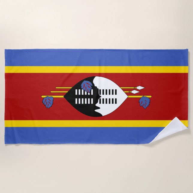 Toalla De Playa Bandera de Eswatini (Anverso)