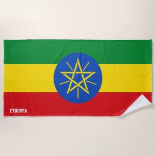 Toalla De Playa Bandera de Etiopía espléndida patriótica