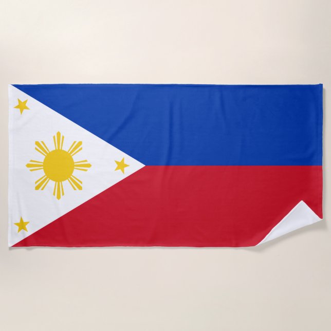 Toalla De Playa Bandera de Filipinas (Anverso)