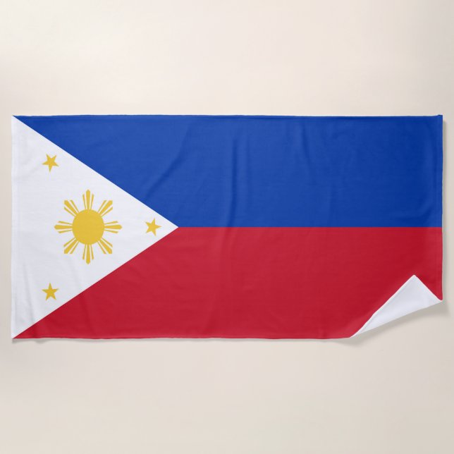 Toalla De Playa Bandera de Filipinas (Anverso)