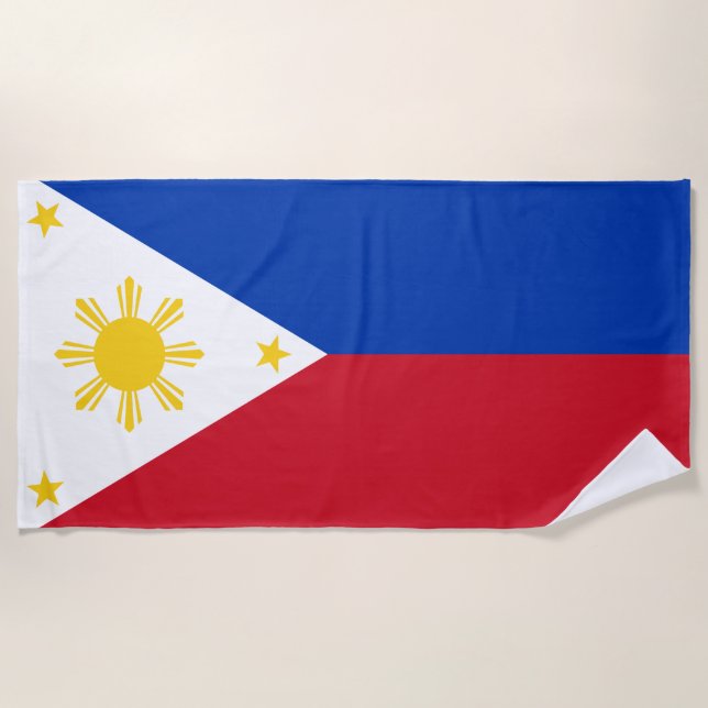 Toalla De Playa Bandera de Filipinas (Anverso)