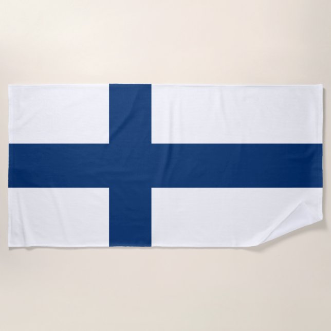 Toalla De Playa Bandera de Finlandia (Anverso)
