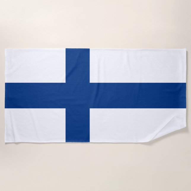 Toalla De Playa Bandera de Finlandia (Anverso)