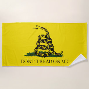 Toalla De Playa Bandera de Gadsden (No te metas conmigo) (Bandera