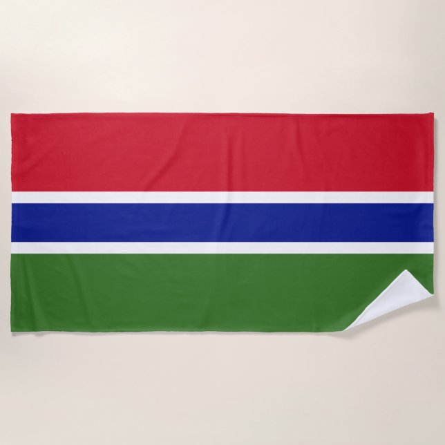 Toalla De Playa Bandera de Gambia (Anverso)