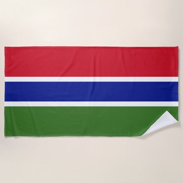 Toalla De Playa Bandera de Gambia (Anverso)
