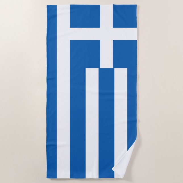 Toalla De Playa Bandera de Grecia (Anverso)