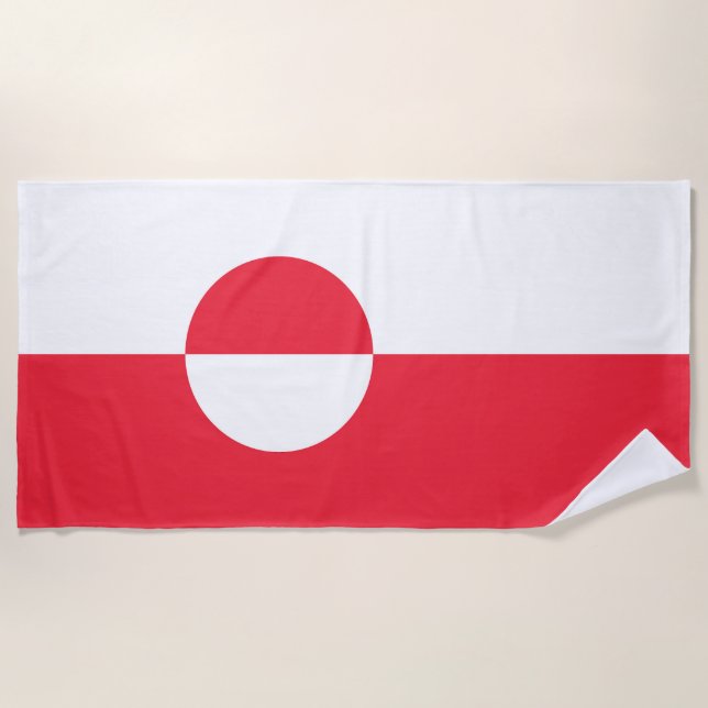 Toalla De Playa Bandera de Groenlandia (Anverso)