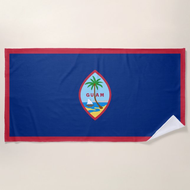 Toalla De Playa Bandera de Guam (Anverso)