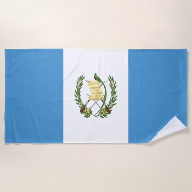Toalla De Playa Bandera de Guatemala (Anverso)
